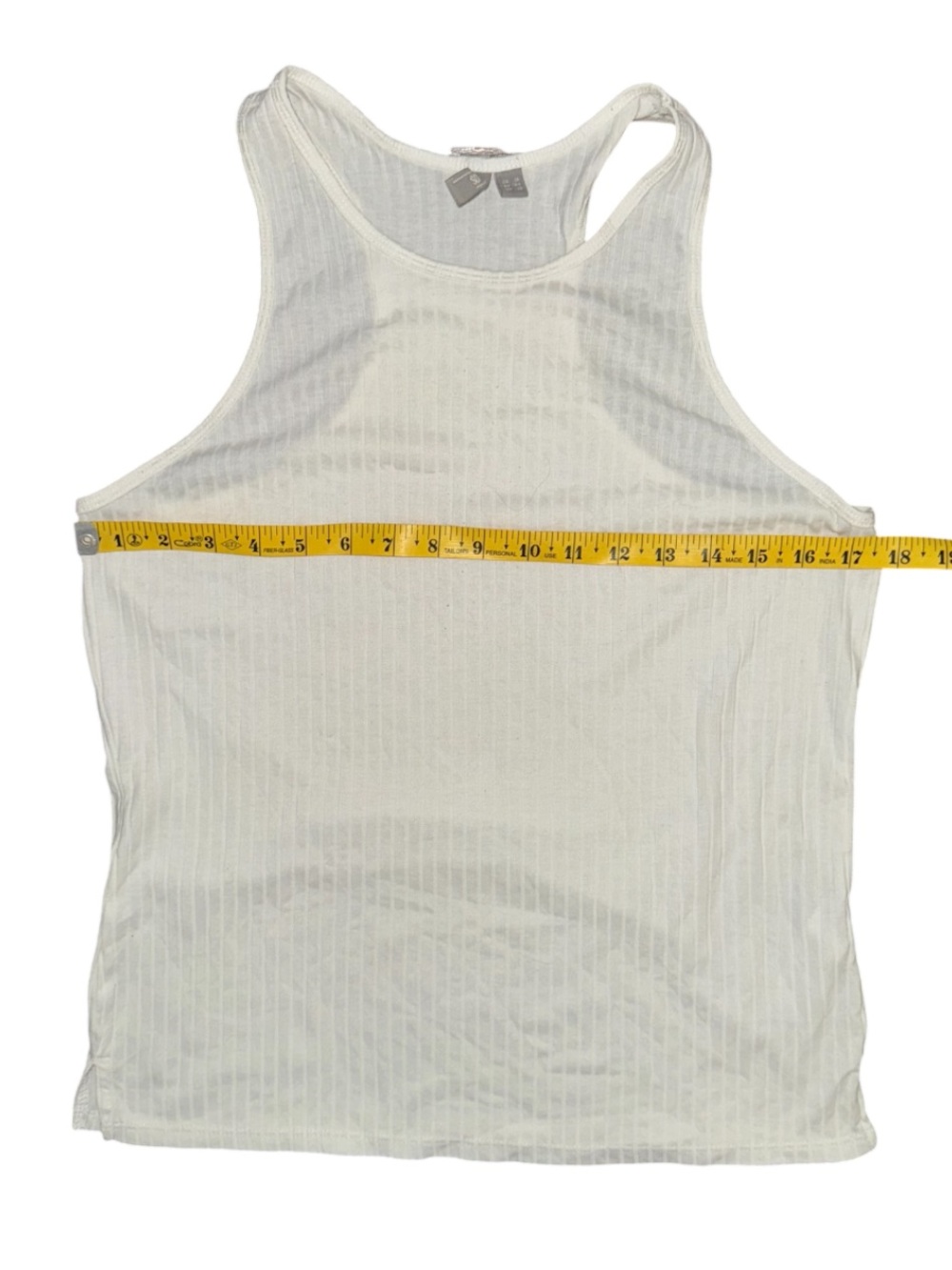 White Ribbed Tank Top - Picture 6 of 10